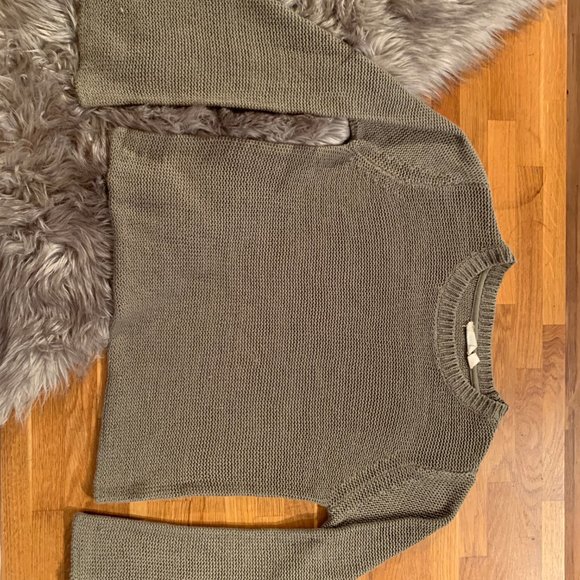 Retrod Olive Green Bell-sleeve Knitted Sweater - Picture 2 of 3